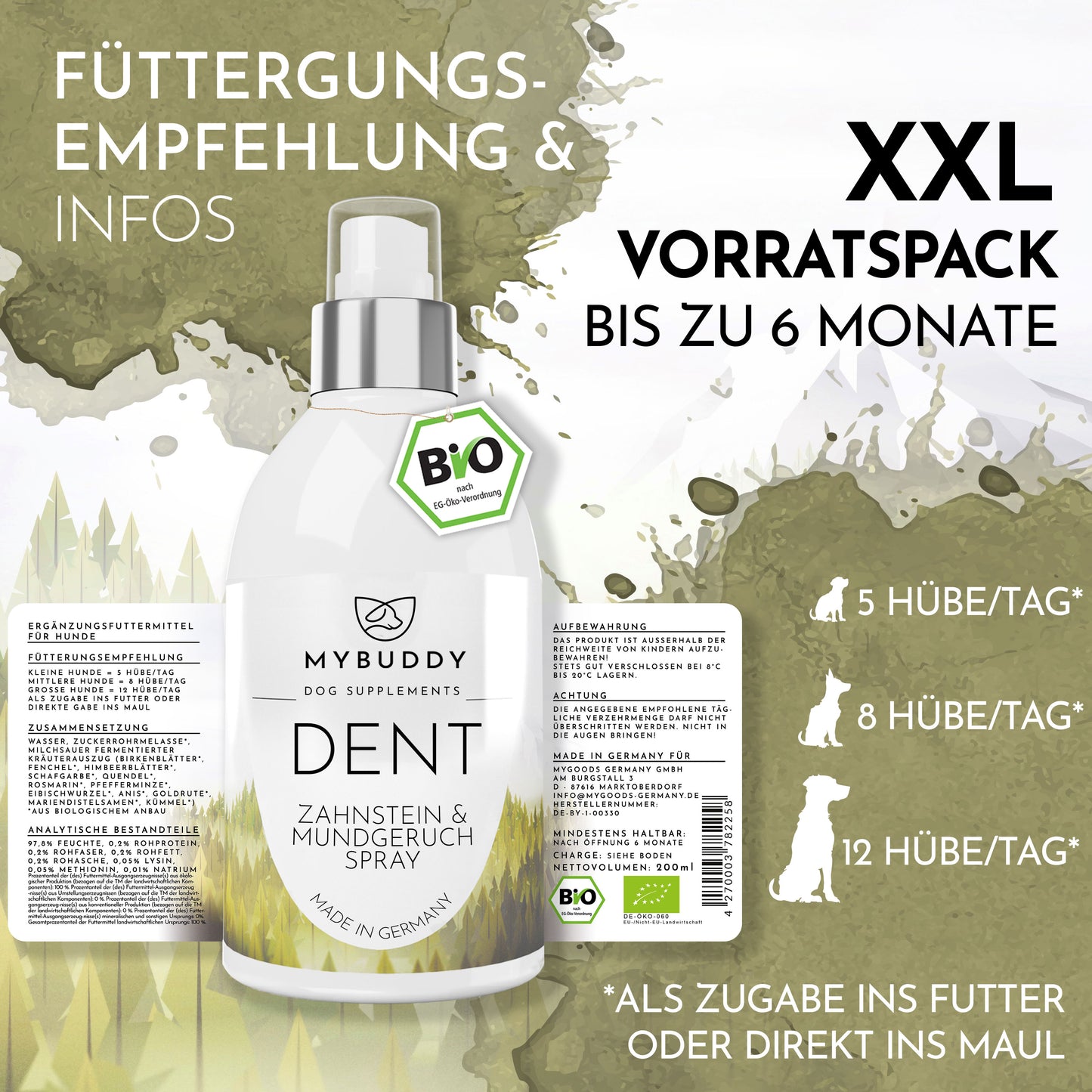 MYBUDDY DENT Fütterungsempfehlung